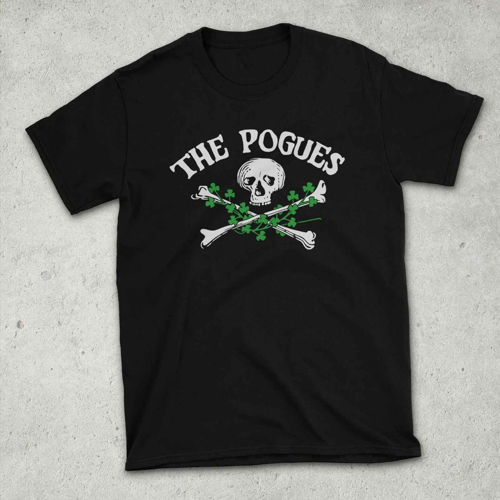 Футболка с черепом группы THE POGUES черная коротким рукавом все размеры S-5XL JY80