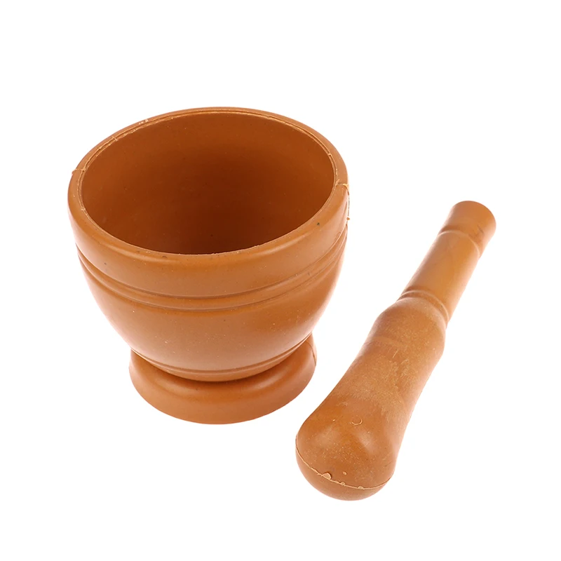 

1Set Creative Manual Garlic Masher Plastic Mortar Pestle Garlic Herb Spice Mixing Grinding Crusher Bowl Restaurant Kitchen Tool
