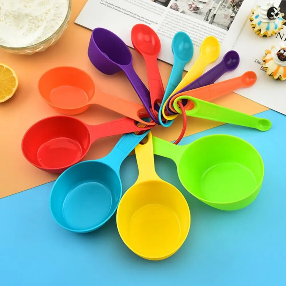 

12Pcs Measuring Spoons Great Practical BPA Free Flour Measuring Cup Spoon Set for Kitchen Grain Scoops Measuring Cups