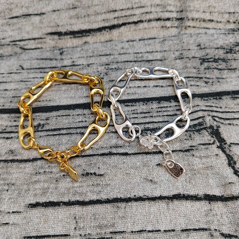 

MAY 2022 New Stainless steel alloy Silver Color Cute Have logo No Buckle Fashion Charm Bead Bracelet Free Wholesale Shipping