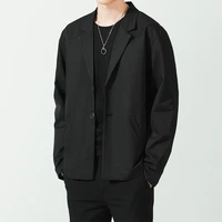 spring and autumn casual suit jacket mens japanese loose edition solid color suit mens suit thin mens coat jackets coat