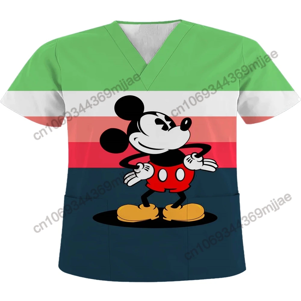 

Летние футболки Disney для женщин, футболка для медсестры, женские футболки с карманом, Женская Бесплатная доставка, предложение 2023 детской одежды