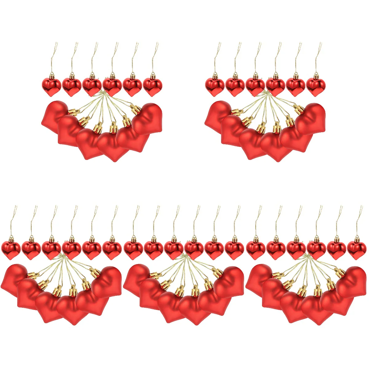 

60 Pcs Decorations For Home Outdoors Gifts Heart Baubles Heart Decor Heart Shaped Ball Pendant Ornament Front Door Decorations