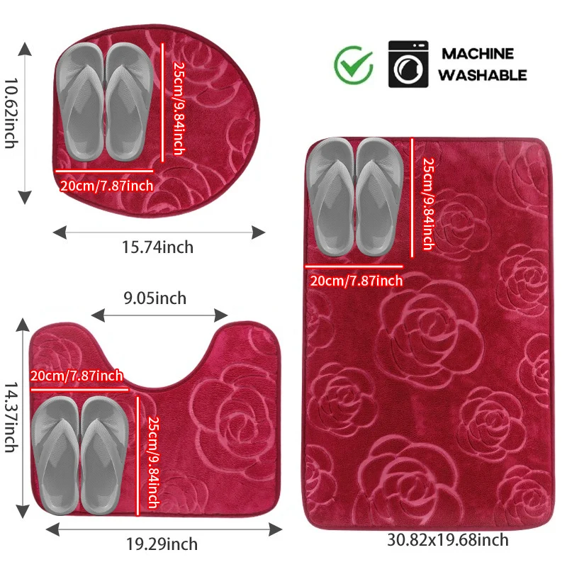 3 шт./набор нескользящий коврик для ванной