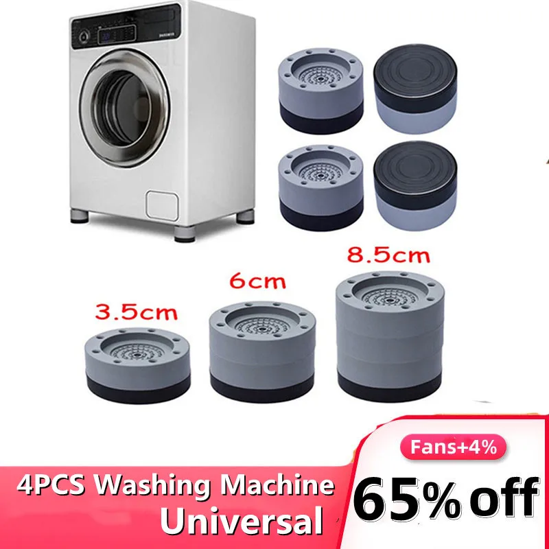 

4PCS Washing Machine Universal Fixed Rubber Feet Anti Vibration Feet Pads Washing Machine Feet Fixed Pads Washing