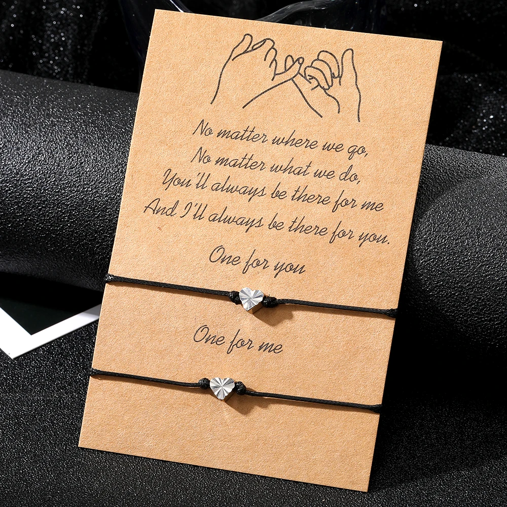 2 шт./набор браслет с подвесками для мужчин и женщин