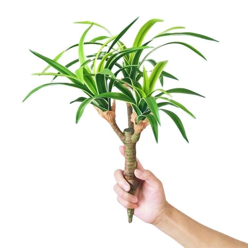 

Artificial Dracaena Potted Tropical Realistic Fake Plants Plastic Indoor Palm Tree Bonsai Hotel Party Home Decor Accessories