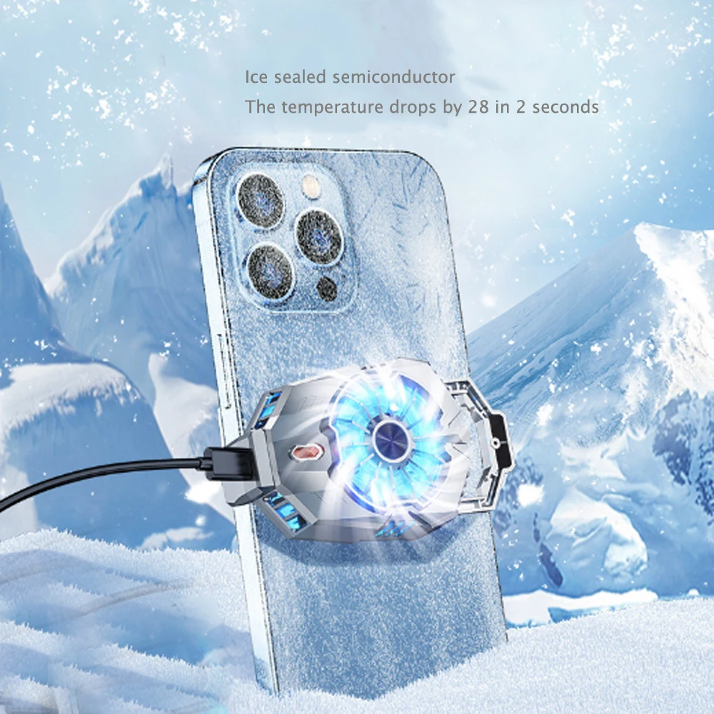 

Game Mobile Phone Cooler USB Powered Radiator Snap-on Cooling ToolPortable Cooling Fan For iPhone Samsung Xiaomi Huawei