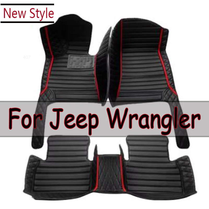 Car floor mats for Jeep Wrangler（FOUR DOOR）2011 2012 2013 2014 2015 2016 2017 Custom auto foot Pads automobile