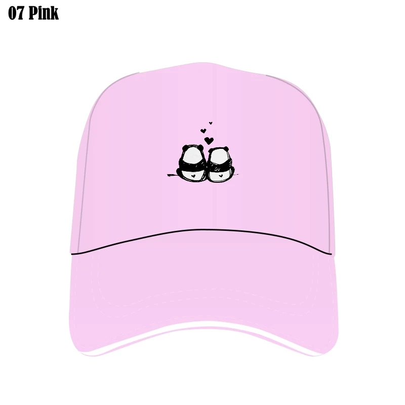 

Women Panda Love 90S Lovely Print Caps Ladies Bill Hats Mesh Summer Fashion Lady Flat Brim Bill Hat Female Graphic Bill Hats