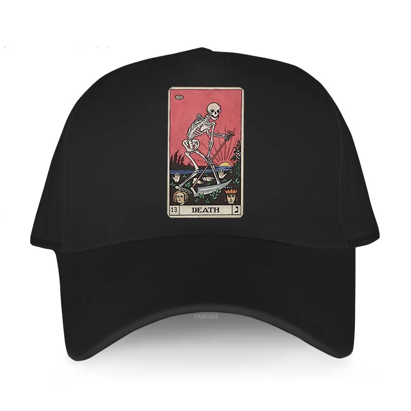 Hot sale men Baseball cap casual cool hat Death Tarot Leisure Skull Major Arcana Breathable Summer Hat Fishing Sun-Proof Caps |