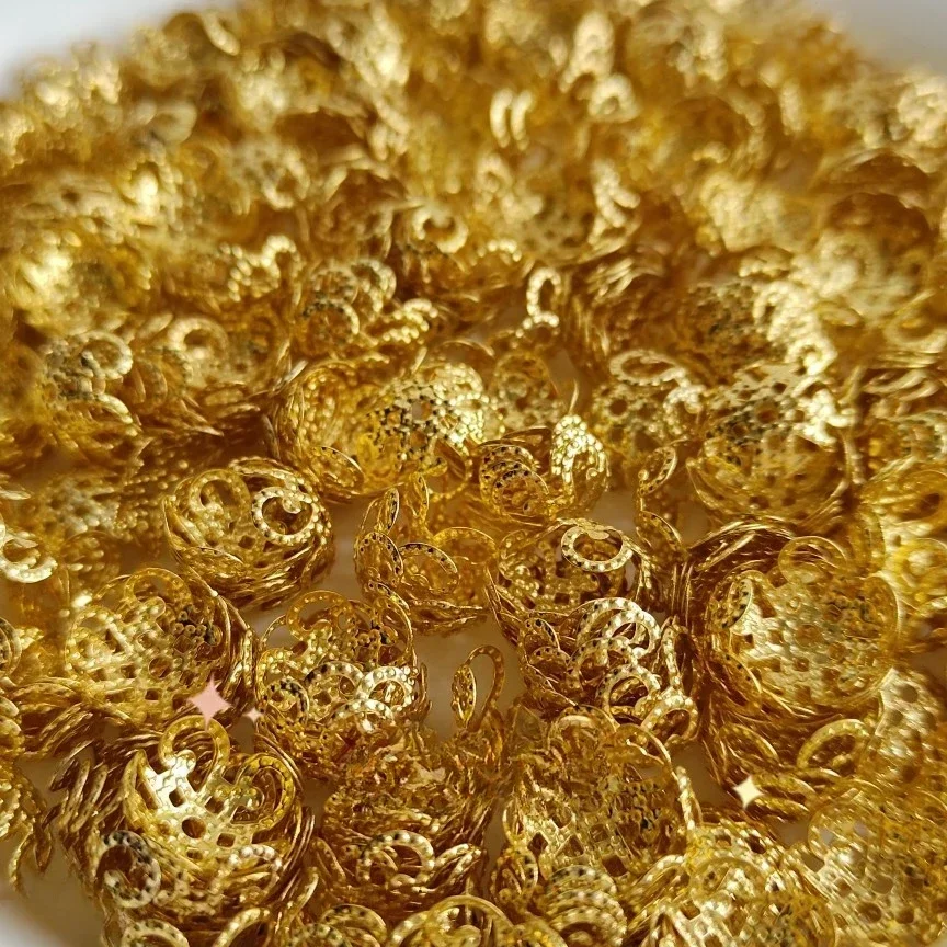 Фото Шапочки из бусин филиграни с пятью лепестками, 10 мм, 200/1000 шт. №5