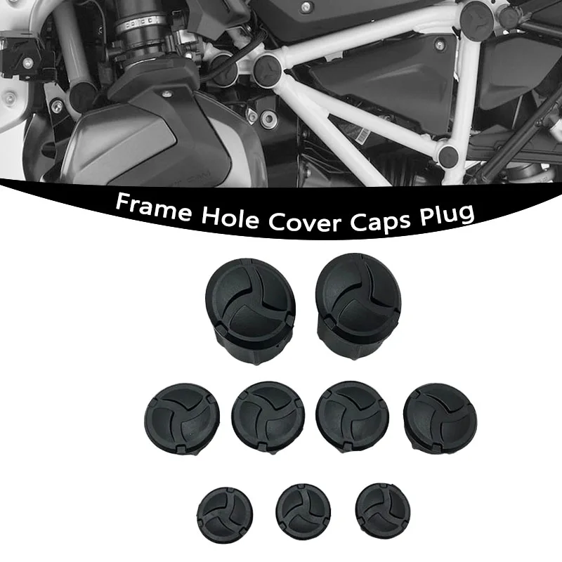Новинка 2022 9 шт. крышки с отверстиями для рамы мотоцикла заглушки подходят BMW R1200GS