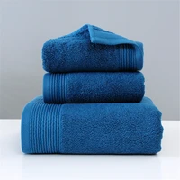 solid cotton hand face bath towel set for adult children high quality 72 x 150 cm 34 x 76 cm 34 x 34 cm 5 colors