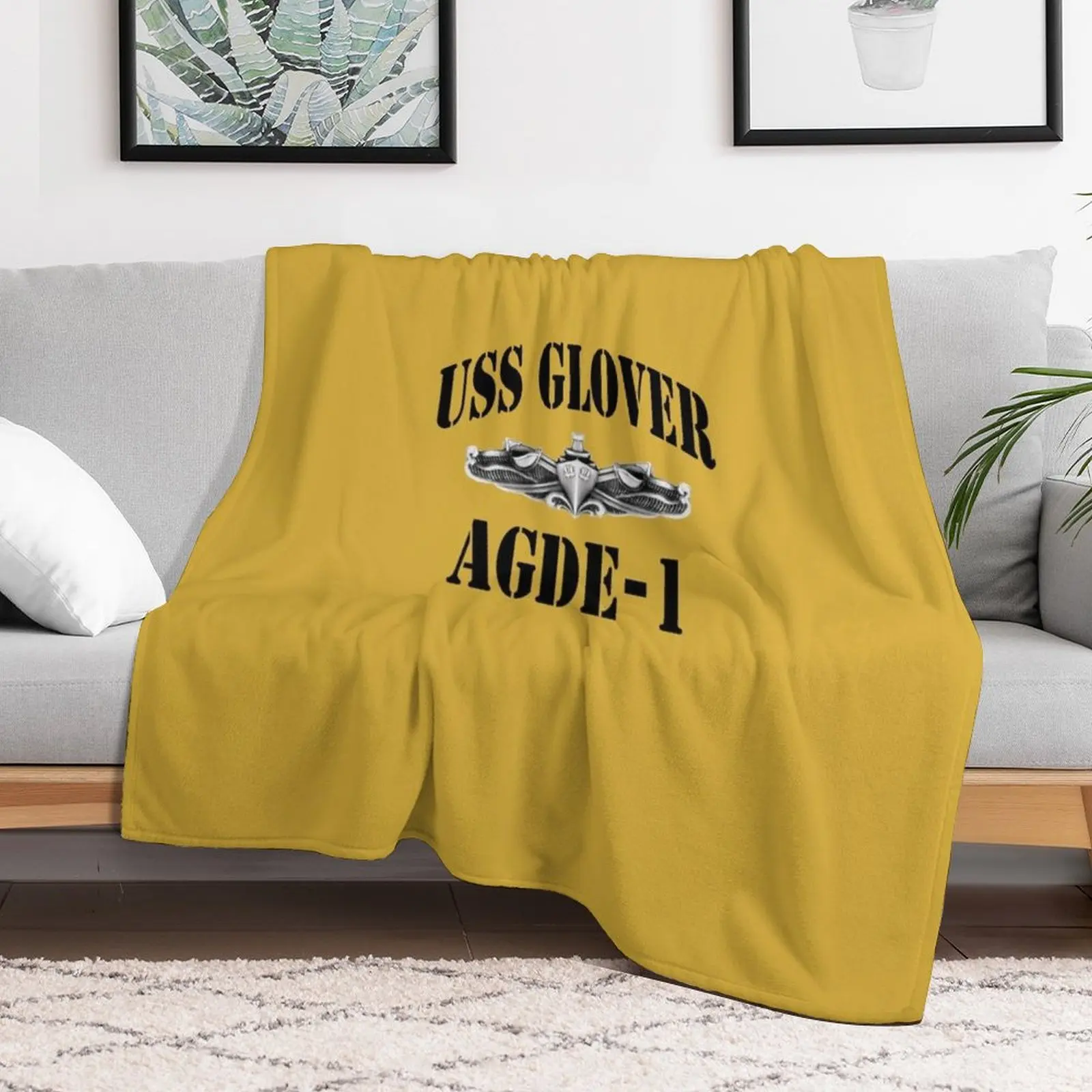 USS GLOVER (AGDE-1) КОРАБЛЬНЫЙ МАГАЗИН Плед Волосатый сон Лохматые плюшевые одеяла