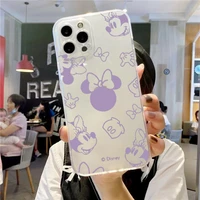 bandai luxury mickey mouse phone case for iphone 13 12 11 6 6s 7 8 plus x xr 11pro xs max transparent soft tpu liquid silicon