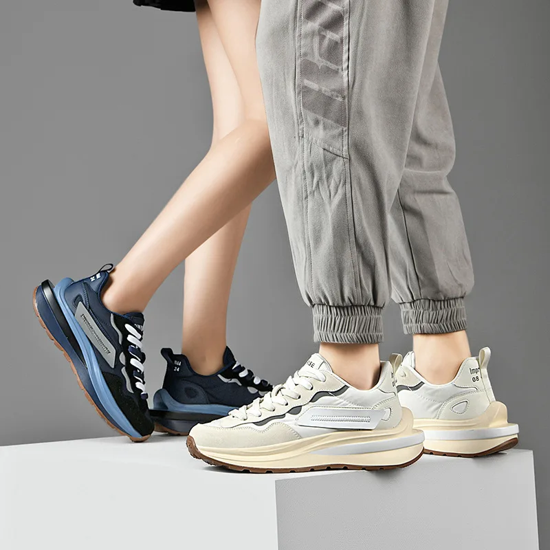 Xiaomi SALUDAS Luxury Casual Shoes Women Men's Leather Sneakers Platform Fashion Outdoor Walking Shoes Plus Size Couple Sneakers