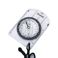 outdoor camping hiking clear plastic compass scale travel military compass tool travel