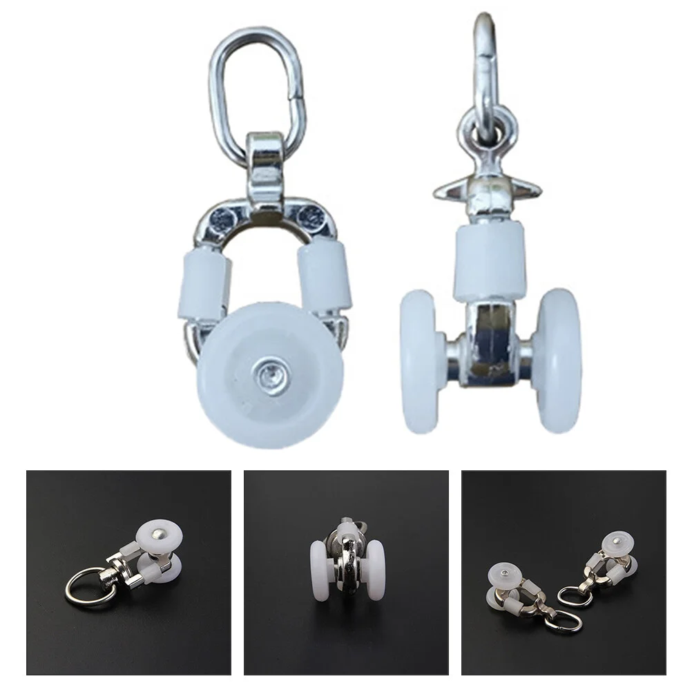 

20 Pcs Frame Electric Rollers Curtain Silent Runner Carrier Slide Rail Track Alloy