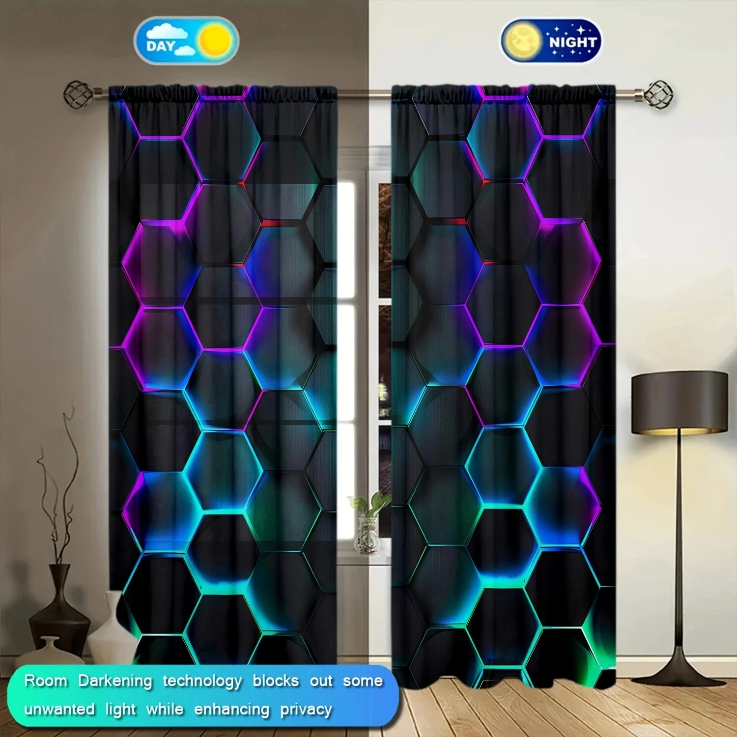 Штора с шестигранным рисунком для домашнего декора спальни кухни гостиной