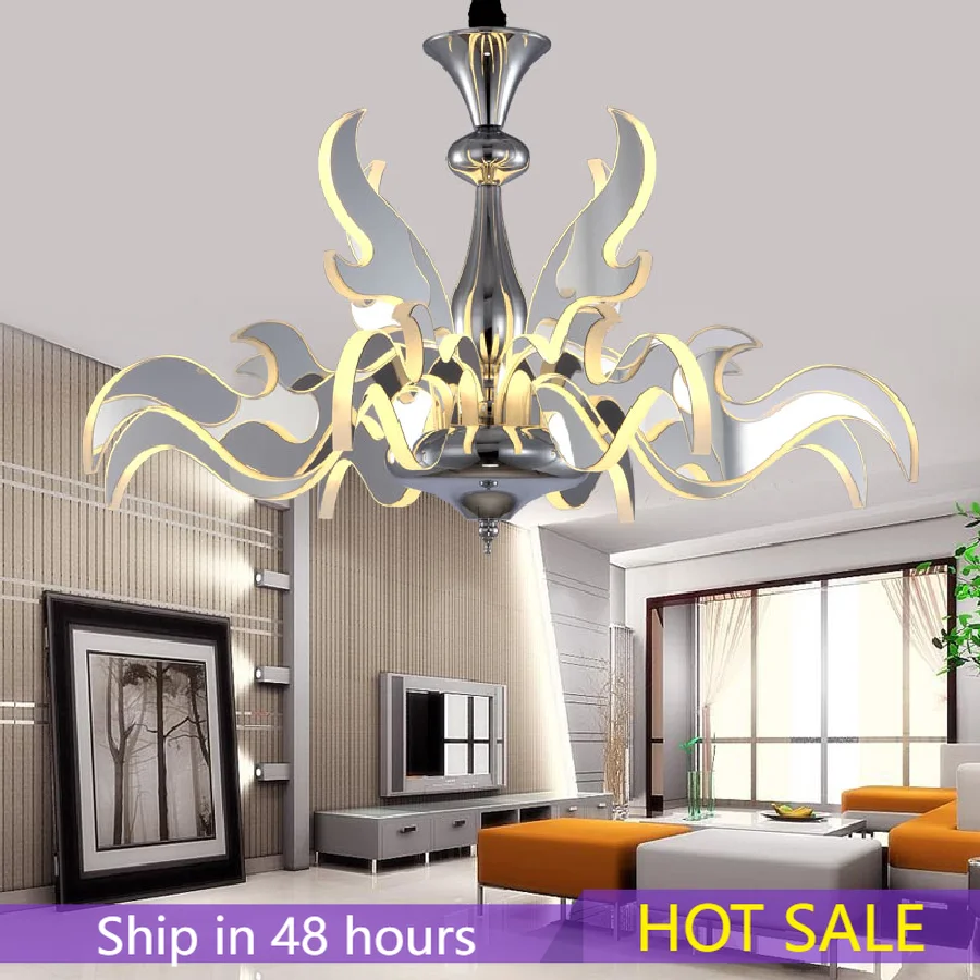 

Mellifluous Creative Modern LED Pendant Lights Swan Shape Hanging Lamp Home Lighting,acrylic+metal 9/12 heads