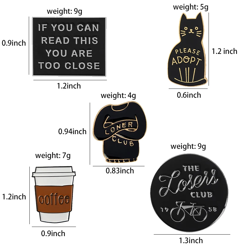 Оптовая продажа эмалевые значки с эмблемой клуба неудачника броши-кошки на заказ