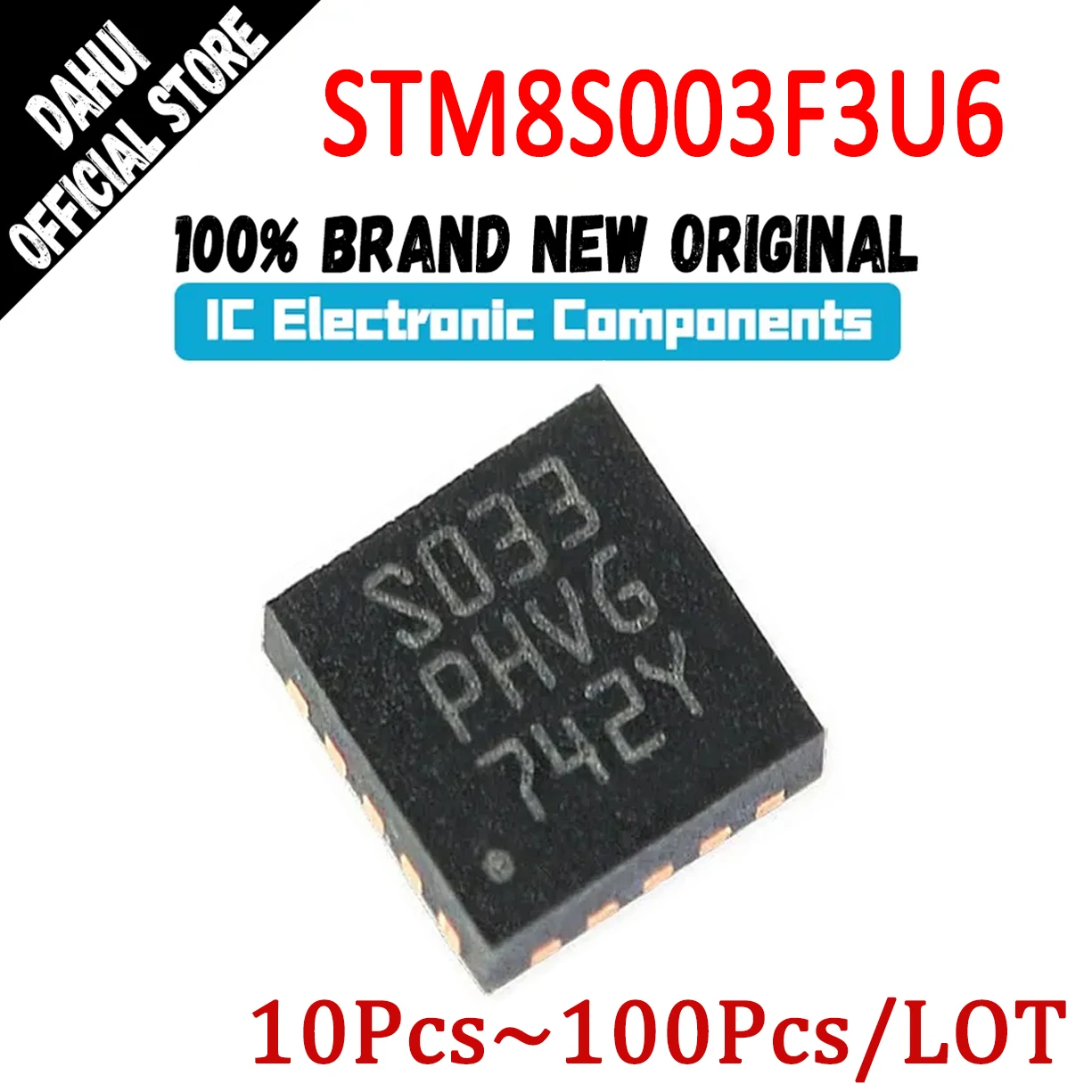 

10Pcs/Lot STM8S003F3U6 STM8S003F3 STM8S003 S033 STM8S STM8 STM IC MCU Chip QFN-20 In Stock 100% New Origin