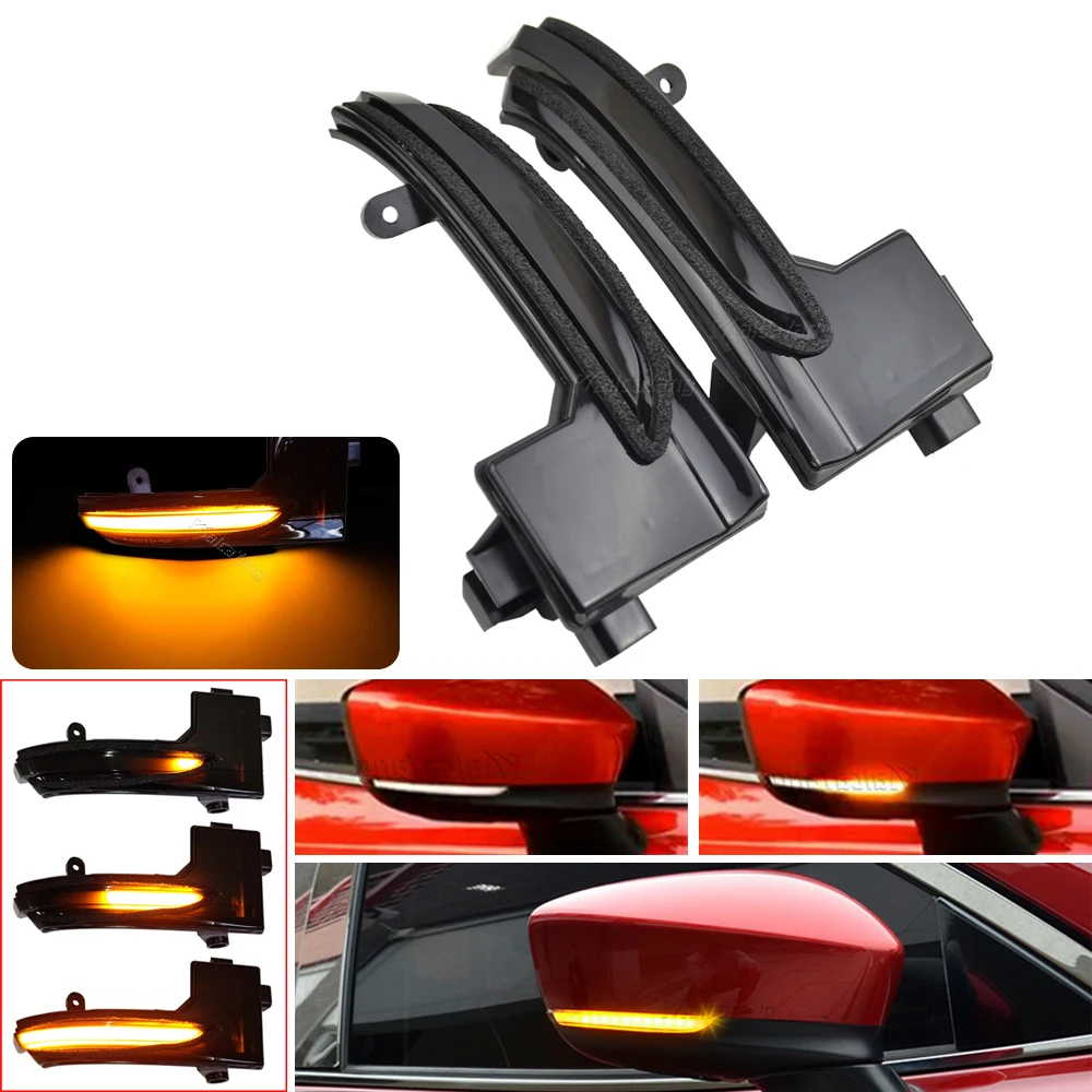 

1Pair LED Dynamic Turn Signal Blinker Sequential Side Mirror Light Lamp For Mazda3 Mazda 3 Axela Mazda6 Mazda 6 Atenza 20-18ts