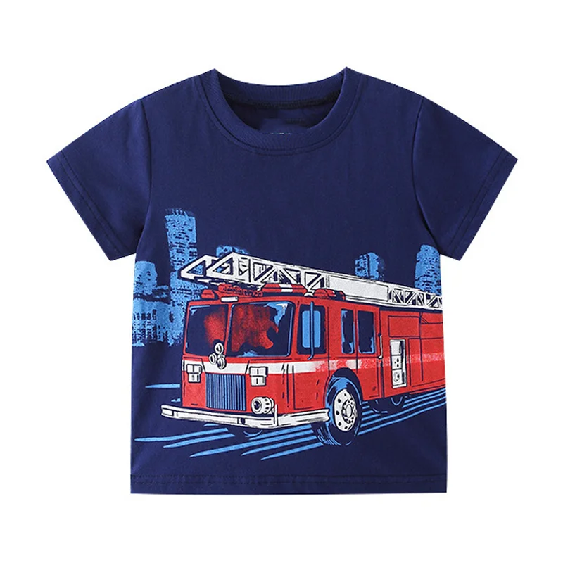 Летняя одежда для маленьких мальчиков Little maven 2022 хлопковая футболка Милая Новая