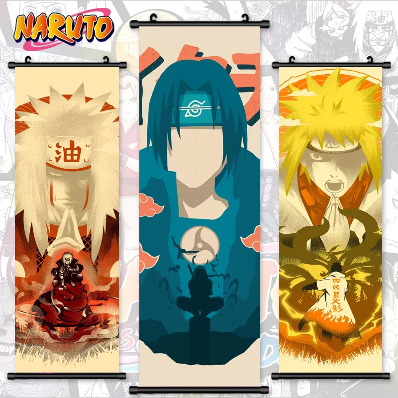 

Naruto Printing Poster 30*90cm Uzumaki Uchiha Kakashi Sasuke Anime Action Figures Home Decorative Picture Children Birthday Gift