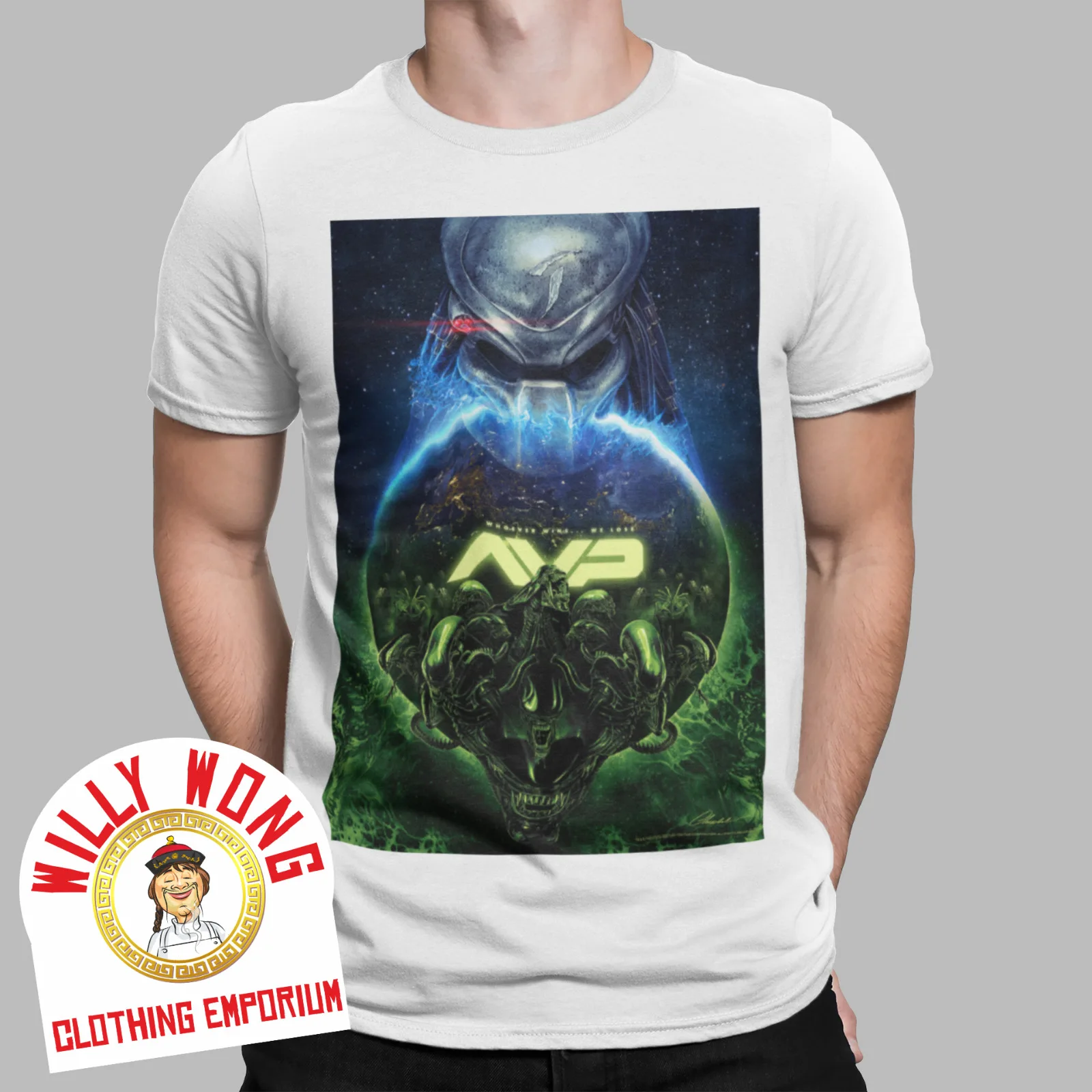 Футболка Чужой против Хищника 80-х 90-х годов в стиле ретро классическая винтажная