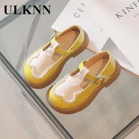 girls leather shoes fashion 2022 new version princess shoes casual comfortable all match mary jane childrens shoes ins tide