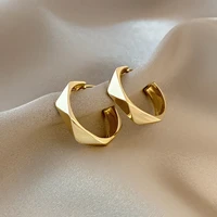 personality earrings womens simple metal irregular c earrings korean fashion trendy women jewelry 2022 ear accessories