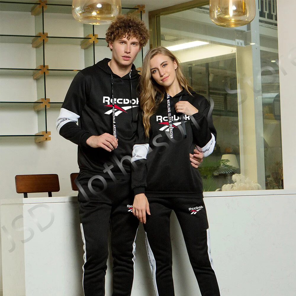 

New Men's Brand Tracksuit Men's Hoodies + Sweatpants Sets Casual Sports Men's Fashion Hooded Suits Clothes Men