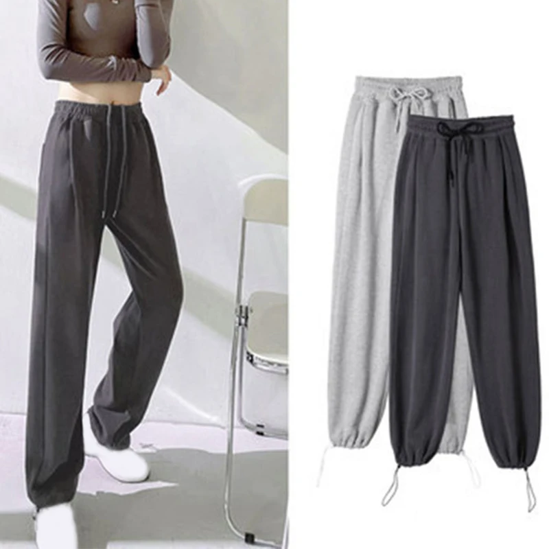 

Plus Size Gray Baggy Sweatpants Women Autumn Loose Women's Sports Thicken Pants Warm Winter Trousers Joggers Streetwear