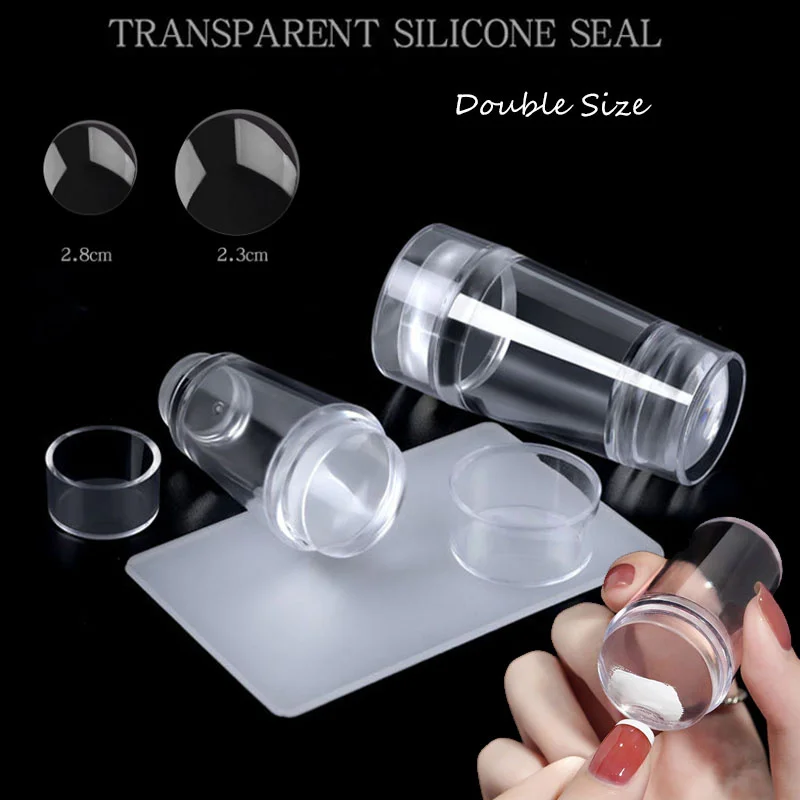 

Прозрачный силиконовый штамп для дизайна ногтей, набор для штамповки, Французский штамп для маникюра, трафарет, шаблон, штамп, штамп, скребо...