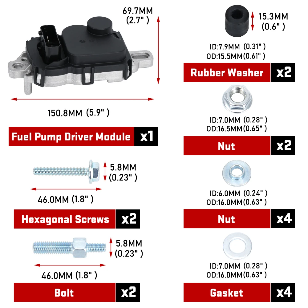 Модуль драйвера топливного насоса 590-001 для Ford E150 F150-F550 Lincoln Mazda Mercury 6H1470 FD1002 4C2A-9D372-BA