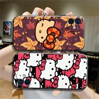 japan anime hello kitty funda phone case for iphone 11 13 12 pro max 12 13 mini x xr xs max se 2020 7 8 6s plus celular carcasa