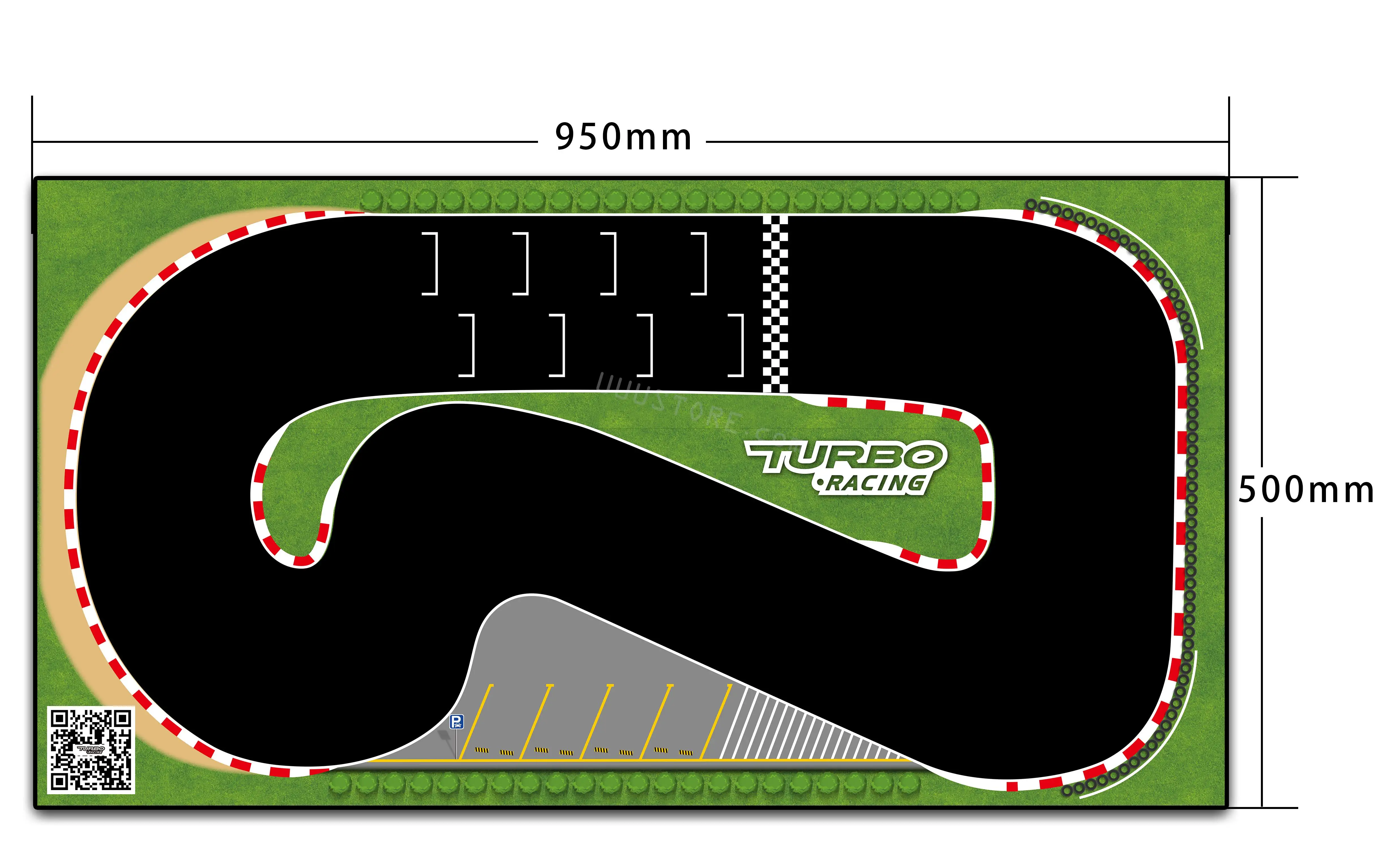 

95x50 см Turbo Racing 1/76 Mini RC автомобиль запасные пластиковые резиновые гоночные детали для машин