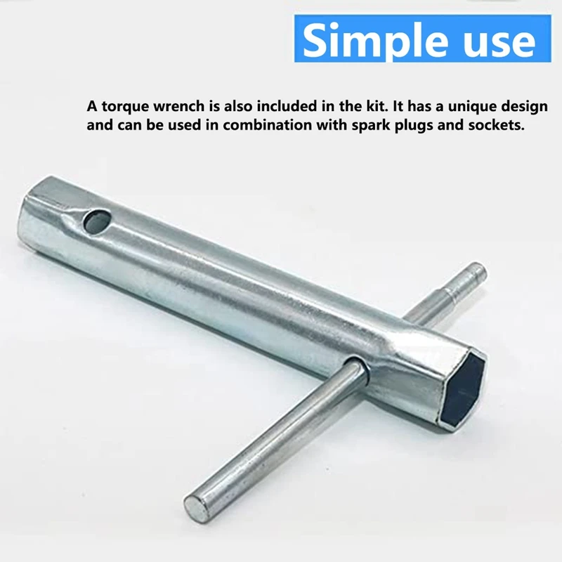 Набор метрических трубчатых двухсторонних ключей комплект для замены свечи