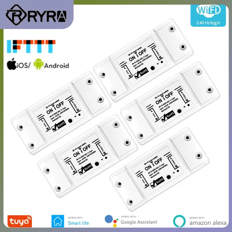 

Smart Light Switch 10a Wifi Wireless Switch Diy Smart Home App Remote Control Mini Breaker Module Tuya