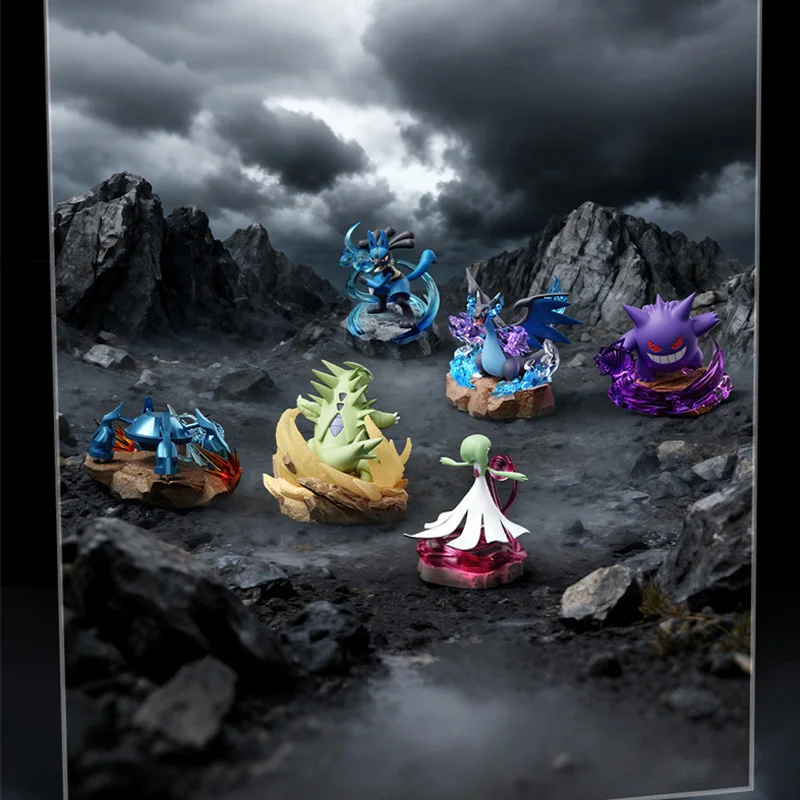 Фото Фигурки-модели Pokemon All-out Battle Micro-Scene: Генгар, Гардевоар, Метагросс – украшения и игрушки для рождественского подарка №3