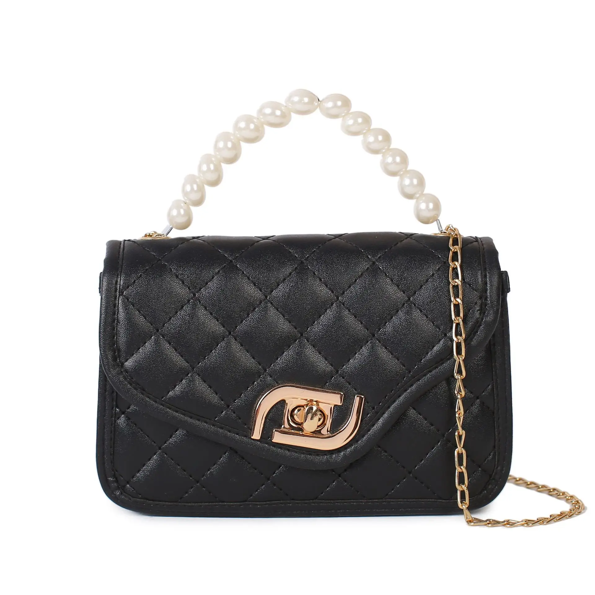

Pearl Portable Embroidery Bag 2022 Ladies Handbag Foreign Trade Small Messenger Bag Female Wholesale Casual Small Square Totes