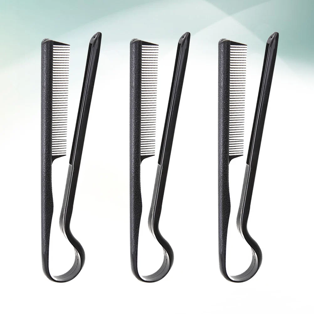 

3PCS Combs V- Shaped Hair Straightening Comb Hair Clip Comb Styling Comb Hairdressing Comb