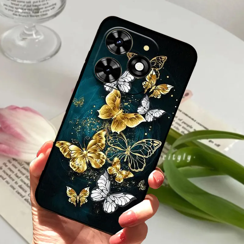 Для Infinix Hot 40 чехол hot40i X6528B противоударный мягкий силиконовый из ТПУ для телефона