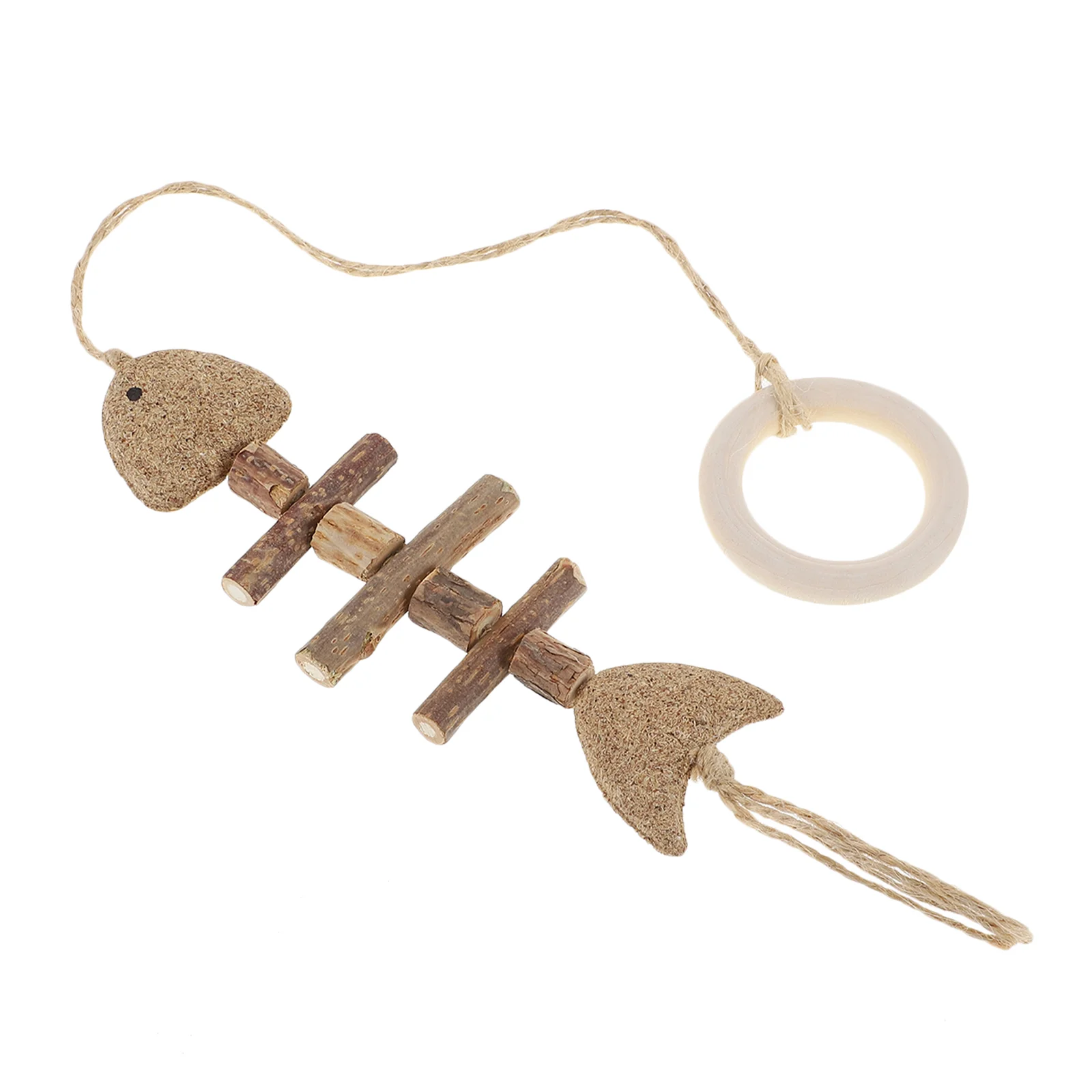 

Indoor Funny Cat Teaser Cat Fish Bone Shaped Interactive Cat Teasing Stick