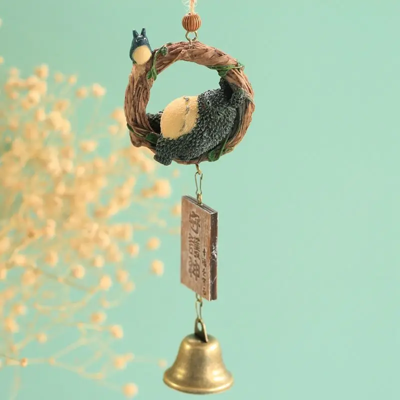 

Japanese Style Wind Chime Bell Cute Cartoon Animals Shape Guarded Natural Material Blessed Handmade Home Decor Hangings Ornament