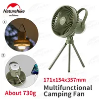 Naturehike Mini Portable Ceiling Fan Multi-Function Rechargeable Desktop Fan Outdoor Camping Home Tripod Fan Tent Lamp 8000mAh