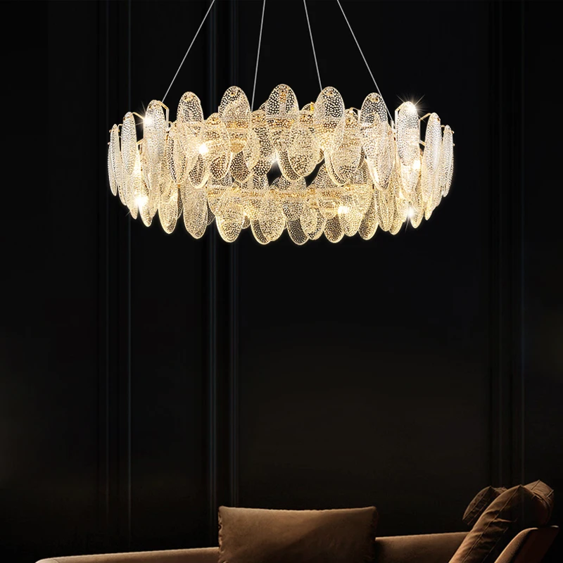 

LED Postmodern Bubble Crystal Gold Designer Lustre Suspension Luminaire Lampen Hanging Lamps Pendant Light For Living Room