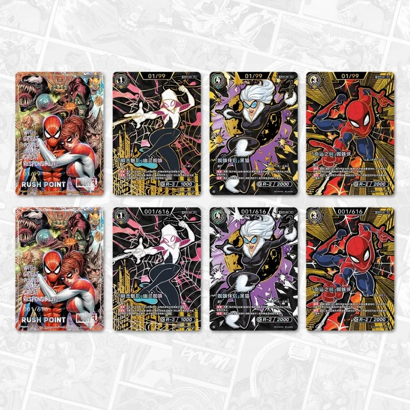 Фото Оригинальная карточная игра CARD.FUN Marvel Spiderman, официально лицензированная, коллекционные боевые карты супергероев из серии «Мстители», SP01 №5